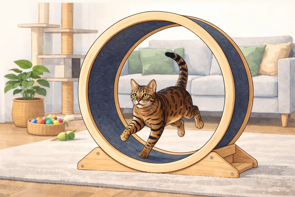 Lakásban tartott cicád keveset mozog? Tudd meg, hogyan segíthet egy macska futókerék a macska egészségének és aktivitásának fenntartásában.